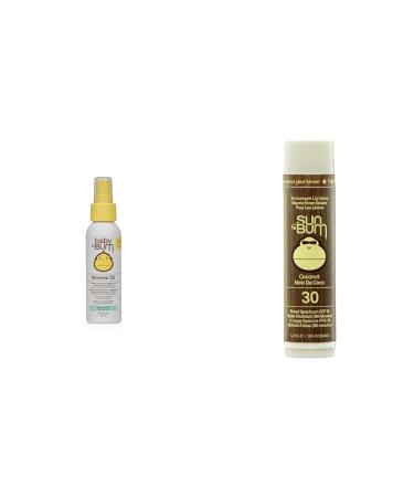 Sun Bum Baby Bum Spf 50 Sunscreen Spray | Mineral Uva/uvb Face and Body Protection & Sunscreen Lip Balm Coconut Spf 30 Coconut 4.25G