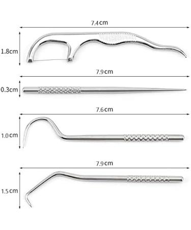 Toothpicks Pocket Set - Reusable Stainless Steel Dental Floss Picks Kit for Travel | Oral Hygiene Tools for Adults - Buy Online on GoSupps.com