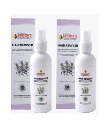 (Pack of 2) Dr Bakshi's Bakson Hair Reviver Sprey (100ml Each) UNISEX - by pharmacylife Clear
