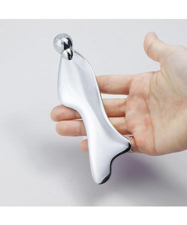 Mermaid Gua Sha Board - Silver Beauty Tool for Lifting & Firming | Full Body & Face Massage - Buy Online on GoSupps.com