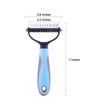 Professional 2 Sided Pet Grooming Brush for Cats & Dogs - Dematting Comb and Undercoat Rake - Buy Online on GoSupps.com