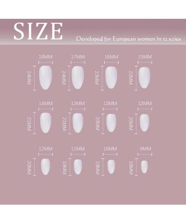 Sethexy Almond Short False Nails - Pink & Black - 48 Piece Press-On Acrylic Nails with Glue for Women & Girls - Perfect for Easy Nail Art - Buy Online on GoSupps.com