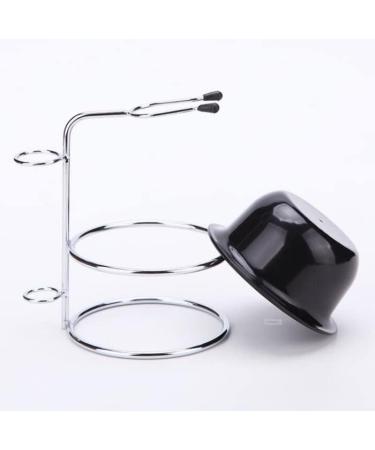 Buy HRTC Men's Rasi Steel Shaving Stand & Brush Holder | Stylish Beard Care Kit - 8.8x12.5cm Black - Buy Online on GoSupps.com