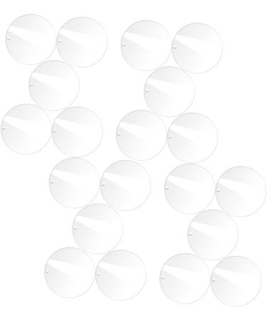 VILLCASE 40 Pcs Acrylic Round Sheet Cake Pan Acrylic Blanks Sheer Panels Acrylic Blank Circle Coaster Wafer - Buy Online on GoSupps.com