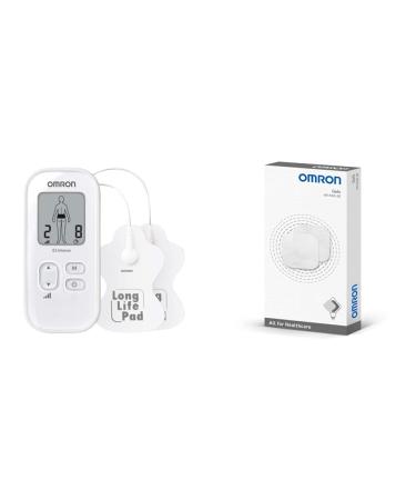 OMRON E3 Intense portable pain therapy device & gel pads HV-PAD-3E for OMRON HeatTens TENS Bundle with gel pads HV-PAD-3E
