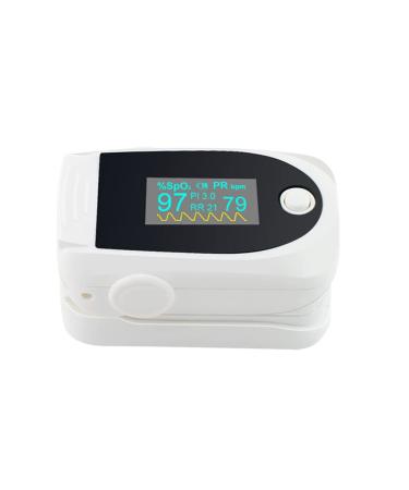 Finlon Oxygen Saturation Monitor - OLED Finger Pulse with Audio Alarm, Sleep Monitoring Curve, Heart Rate Monitor for Adult and Child - White - Buy Online on GoSupps.com