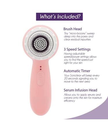 Michael Todd Beauty Soniclear Petite Facial Cleansing Brush System - 3-Speed Exfoliating Face Brush - Buy Online on GoSupps.com