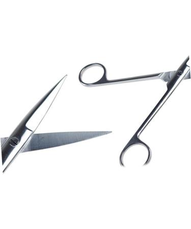 PopetPop 4-Piece Stainless Steel Scissors Set - Onion Fabric & Pet Hair Cutters | Curved & Round Head Design | 18x5cm | Silver - Buy Online on GoSupps.com