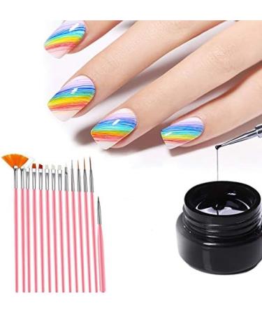 Desikixudy 23 Piece Set Acrylic Set UV Gel Nail Polish Painting Brushes Dotting Pen Kit Manicure Clean Brush Tool - Buy Online on GoSupps.com