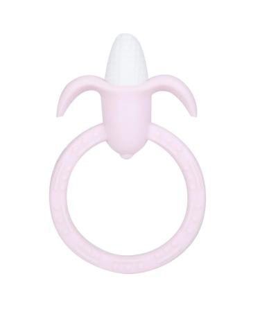 Infant Silicone Teether BPA Free Soft Silicone Toddler Kids Baby Chewing Biting Soothing Teething Toy(Pink)