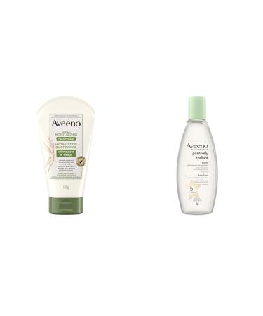 Aveeno Daily Moisturizing Face Cream (141 g) + Aveeno Skin Clarifying Toner with Soy Extract (200 mL) Face Cream + Skin Clarifying Toner