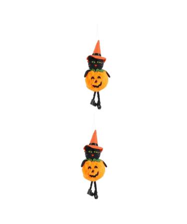 Zerodeko 2 Pcs Halloween Pendant Halloween Decors Ghost Photo Props Ghost Ornament Halloween Favor Haunted House Decors Doll Decor Ghost Doll Ghost Festival Pendant Toy Pumpkin Fabric