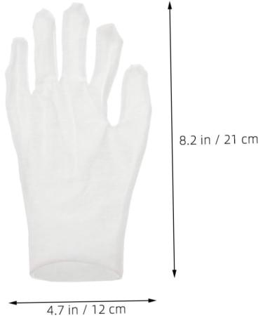 Mikinona 12 Pairs Moisturizing Gloves Work Gloves Moisturizing Overnight Gloves Working Gloves Cotton White - Buy Online on GoSupps.com