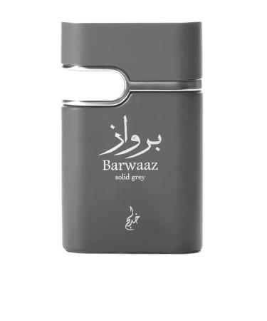 KHADLAJ PERFUMES Barwaaz Solid Grey Eau de Parfum Spray for Unisex 3.4 Ounce