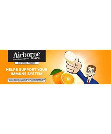 Airborne Chewable Tablets With Vitamin C - Citrus - 32 Tablets - Buy Online on GoSupps.com