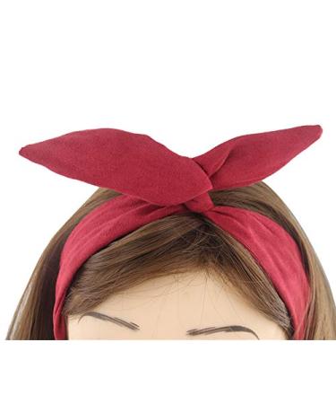 Yeshan Rabbit Ear Bow Headbands for Women - Set of 9 Solid Color Twist Wired Headbands for Yoga, Sports, and Hair accessory - Buy Online on GoSupps.com