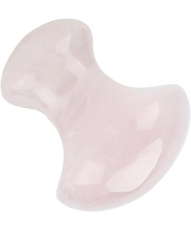 Portable Mushroom-Shaped Pink Quartz Massage Stone | Gua Sha Beauty Tool for Face Neck & Body Skin Tightening - Buy Online on GoSupps.com