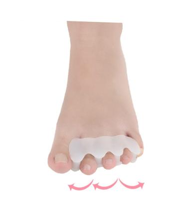 Healeved Streightener 1 Pair Bunion Hallux Whiting Cushions Protector Spreader Spacers Bunion Sports Splitter Straightener Orthotics Gel White Protector Spreader White Medium