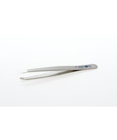 REMOS Stainless Steel Eyebrow Tweezers - Straight Tip 9.5 cm | Precision Grooming Tool for Perfect Brows - Buy Online on GoSupps.com