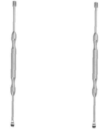 Rrunzfon Ear Wax Removal Tool Stainless Steel Earwax Non-Slip Ear Pick Spoon Curette Tweezers Cleaning (Silver) - Buy Online on GoSupps.com