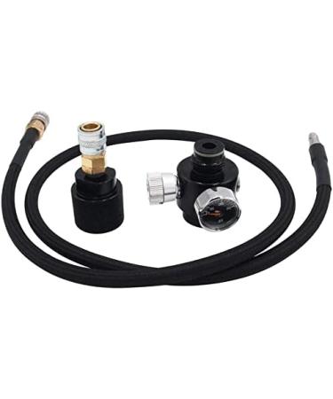Paintball PCP Air Co2 Tank Regulator & Valve Adapter with Gauge & 40 Hose - Buy Online on GoSupps.com