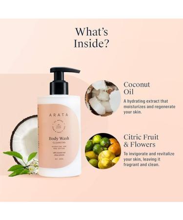 Hydrating Ayurvedic Body Wash | All-Natural Coconut & Citrus | Vegan Cruelty-Free SLS & Paraben-Free | Gentle Cleansing for Men & Women - 10 Fl Oz - Buy Online on GoSupps.com