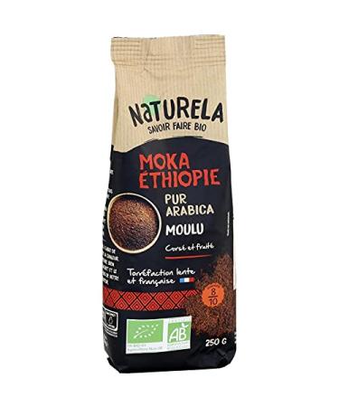 G n rique NATURELA - Organic Mocha Coffee 100% Ground Arabica - 250g Bag - Intense and Natural Flavor - Organic Certification - Pack of 3