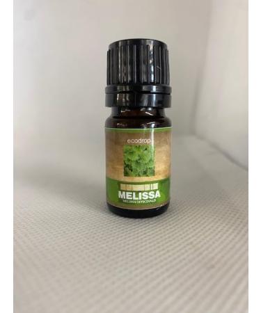 Ecodrop Melissa Lemon Balm Essential Oil - 5ml | 100% Natural Therapeutic Grade French Melissa Officinalis Oil | Aromatherapy Diffuser & Bath Oil for Calm Stress Sleep & Mental Clarity | Organic Organic Melissa - Buy Online on GoSupps.com