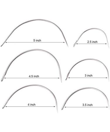 100 Pack C Shaped Curved Needles - Weaving, Embroidery, Bookbinding, Sewing & More - Buy Online on GoSupps.com