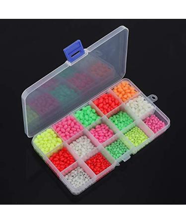 Origlam fishing pearls sorted bright shining fishing beads plastic oval fishing accessories bright fishing beads rigging beads fishing bait beads 1500 pieces