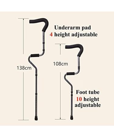 Folding Underarm Crutches Lightweight Walking Aid S-Shape Medical Crutches Anti-Slip Disabled Double Crutches for Elderly Disabled and Physically Impaired powerfully Prosperous - Buy Online on GoSupps.com
