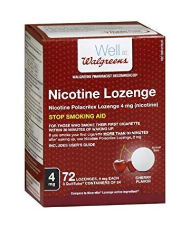 Walgreens Nicotine Lozenge 4mg Cherry 72 ea