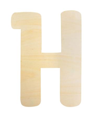 Large Wooden Letters 30cm Wooden Letter for Crafts Children's Names Capital Alphabet 5mm Thick Unfinished MDF Wood Slices Nursery Wall Hanging Art Sign Board Painting Home Decor (H)