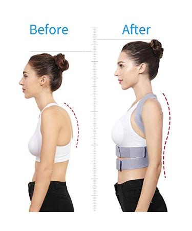 Brace Support Belt Adjustable Back Posture Corrector Clavicle Spine Back Shoulder Lumbar Posture Correction (Color : Gray Size : S) (Blue L) (Blue M) vision - Buy Online on GoSupps.com