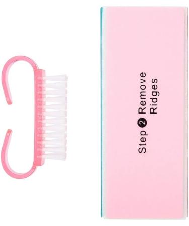 Nail Files Powder Brush Set Buffing Grit UV Gel Polish Tools with Sponge Block for Professional or Home Use - Buy Online on GoSupps.com