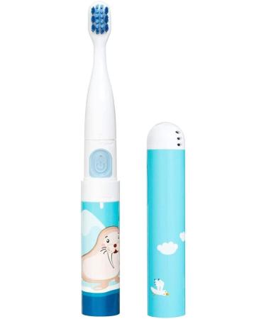 VITAMMY Smile Kids Sonic Toothbrush - Blue Walrus | Fun Animal Designs for Children 3+ | Shop Internationally - Buy Online on GoSupps.com
