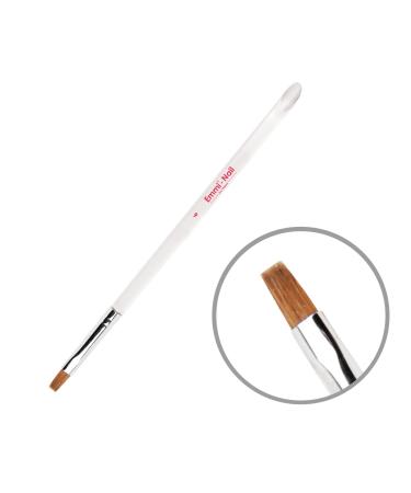 Emmi Nail Gel Brush Size 6 | 100% Real Hair for Gel Nails | Acetone Protected | Transparent Acrylic Stem & Narrow Tip for UV & LED Gel - Buy Online on GoSupps.com