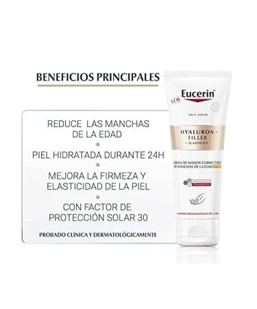 EUCERIN Hyaluron-Filler + Elasticity Hand Cream SPF30 - Anti-Aging Moisturizer | 75ml - International Shipping Available - Buy Online on GoSupps.com