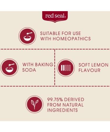 Red Seal Lemon Toothpaste - Homeopathic Friendly, Mint Free, Fluoride Free, No SLS - 3.5oz - Buy Online on GoSupps.com
