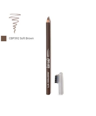 L.A. Colors On Point Brow Matte Pencil in Soft Brown + Free Zipper Bag - CBP392 - Buy Online on GoSupps.com