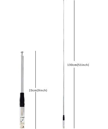 HYS 27Mhz Telescopic Antenna 9-51 with BNC Connector for CB Handheld Radio - Compatible with Cobra, Midland, Uniden, Anytone - Buy Online on GoSupps.com