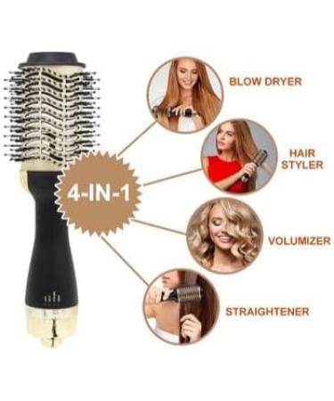 24K Gold Hair Dryer Brush - 1200W Ionic Technology Fast Styling for All Hair Types 3 Heat Settings U.S. Safety Approved - Buy Online on GoSupps.com