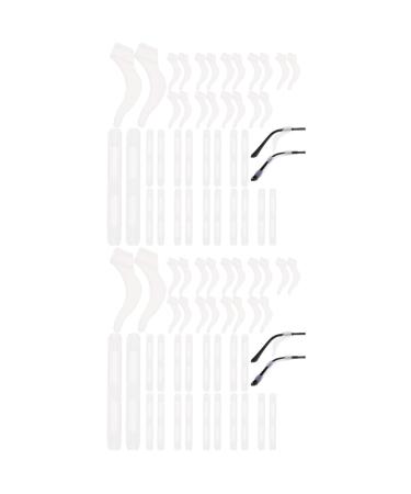 Healeeved 40 Pair of anti-slip cover for glasses Ironing handles for glasses nerd wax Orugorer for glasses glasses glass holder white glasses frames pebbles.