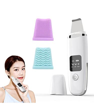 AIPOEXUNO Skin Scrubber - Skin Spatula Pore Cleaner Blackhead Remover Extractor for Deep Cleaning to Repair Skin Facial Skin Scrubber Pore Cleaner Beauty Lifting Tool with 4 Modes CPG-1218