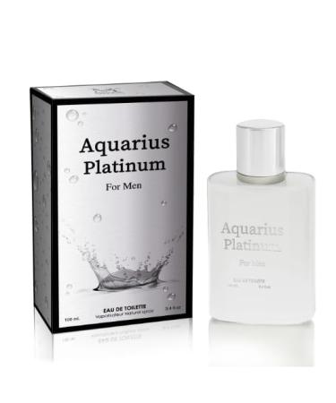 AQUARIUS PLATINUM Aromatic Fresh Aquatic fragrance for Men's 3.4 Oz EDT