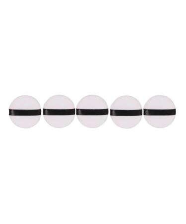 1-12Pcs Triangle Velvet Powder Puff Flours Mini Face Makeup Sponge Cosmetics Soft Cotton Face Powder Puff Lightweight Washable (Color : 5Pcs-White-01)