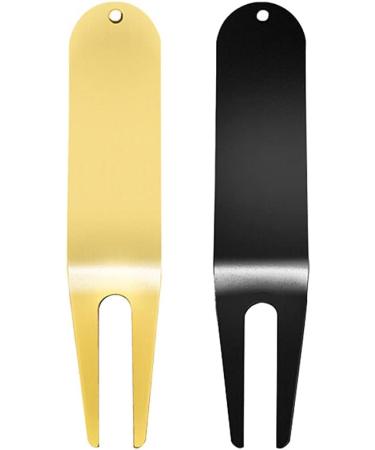 4-Piece Black Metal Golf Divot Repair Tool Set by NNNJunhua - Fairway & Green Repair Fork with Golf Ball Marker - Buy Online on GoSupps.com