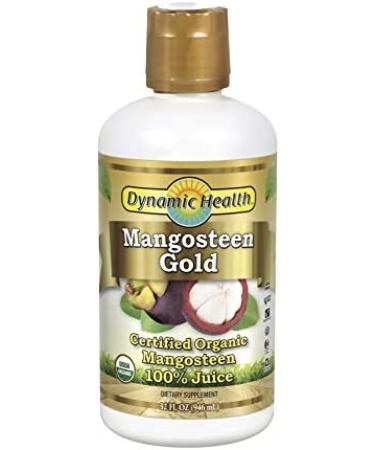 Dynamic Health Mangosteen Gold - 100% Organic Juice, 32oz | Vegan, Gluten-Free, BPA-Free Dietary Supplement - Buy Online on GoSupps.com