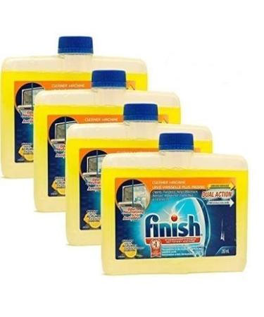 Finish Dishwasher Machine Cleaner, Dual Action to Fight Grease & Limescale, Citrus Fresh, 8.45 Fl Oz (Pack of 4)