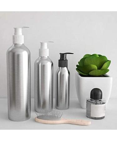 Aluminum Lotion Pumping Bags 3x120ml - Refillable Cosmetic Containers with Black PP Pump for Creams Emulsions Shower Gels & Shampoo - Buy Online on GoSupps.com